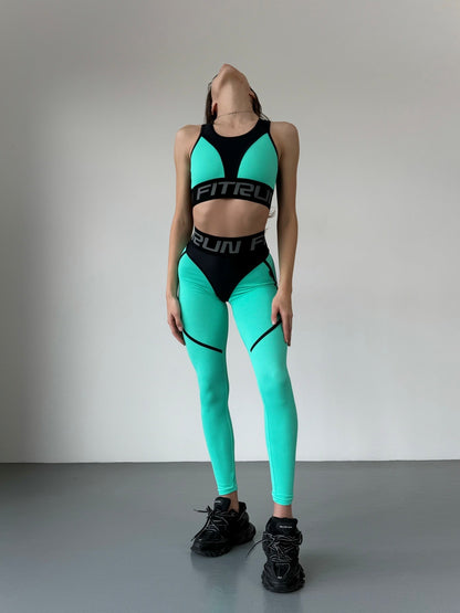 Leggings FITRUN Leggings Super Nuts "Mint Relief"