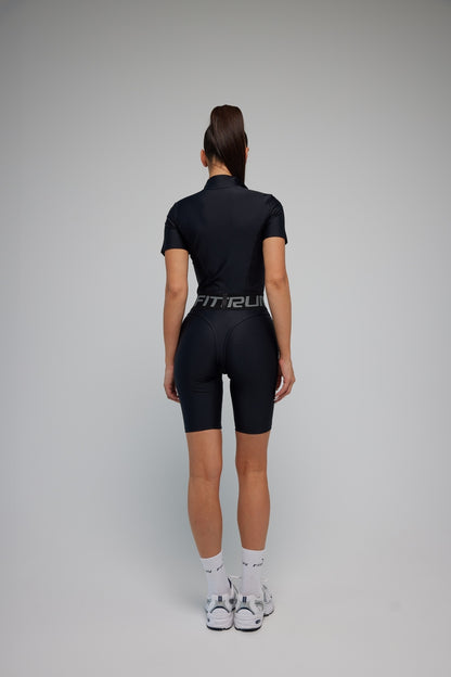 Jumpsuit FITRUN Jumpsuit Super Nuts Short "Total Black"