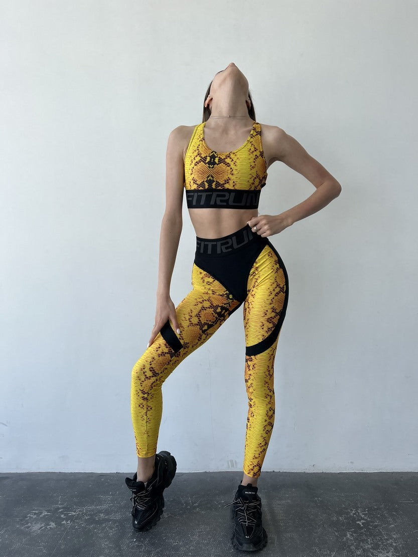 Легінси FITRUN Leggings Super Nuts Push-Up "Royal Python"