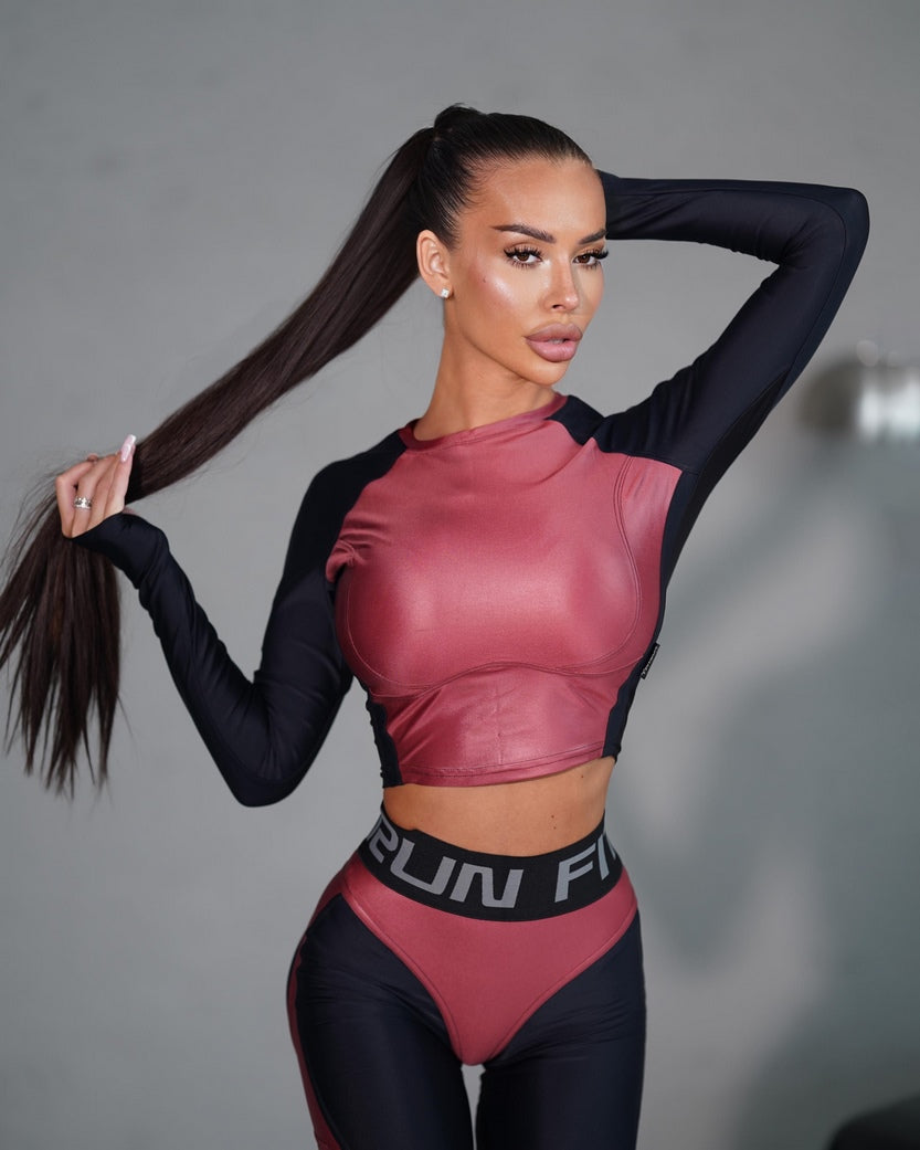 Легінси FITRUN Leggings NICE Push-Up "Wine Blaze"