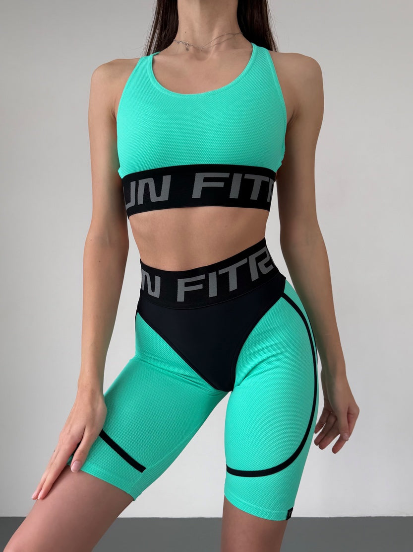 Cycling Short FITRUN Cycling Super Nuts "Mint Relief"