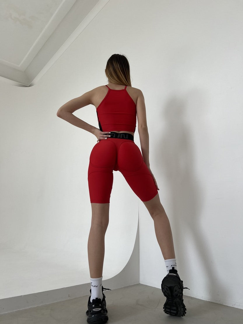 Спортивний Топ FITRUN Crop Top "Red"