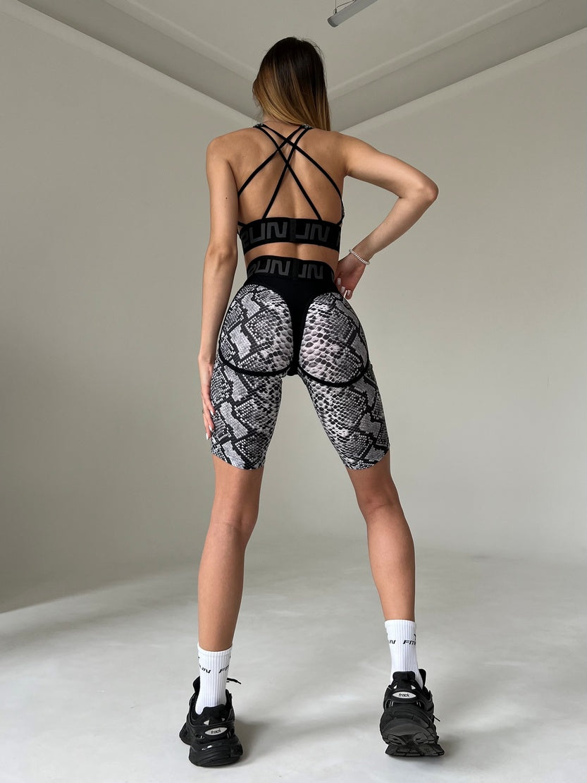 Cycling Short FITRUN Cycling Super Nuts "White Python"