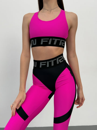 Leggings FITRUN Leggings Super Nuts Push-Up "Pink"