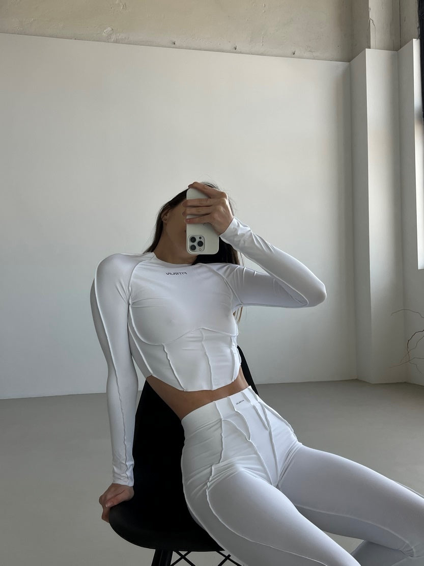 Укорочений рашгард FITRUN Rashguard-Corset Versa "White VE"