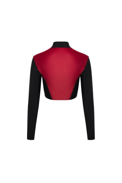 Рашгард FITRUN Rashguard Cropped ZIP "Wine Blaze"
