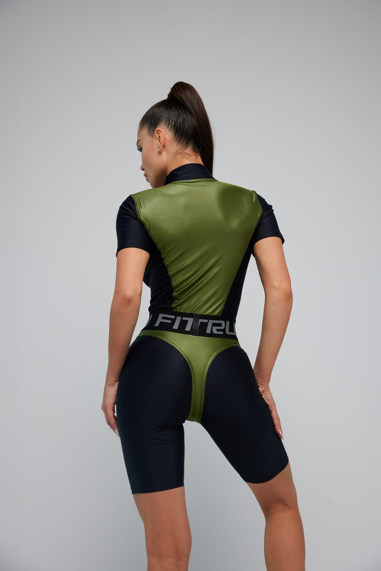 Jumpsuit FITRUN Jumpsuit Super Nuts Short "Olive Blaze"
