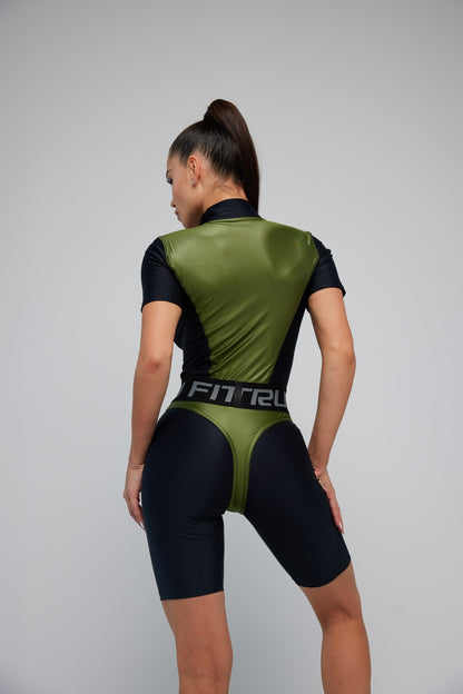 Jumpsuit FITRUN Jumpsuit Super Nuts Short "Olive Blaze"