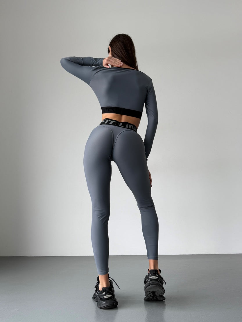 Leggings FITRUN Leggings Sculpt "Total Silver"