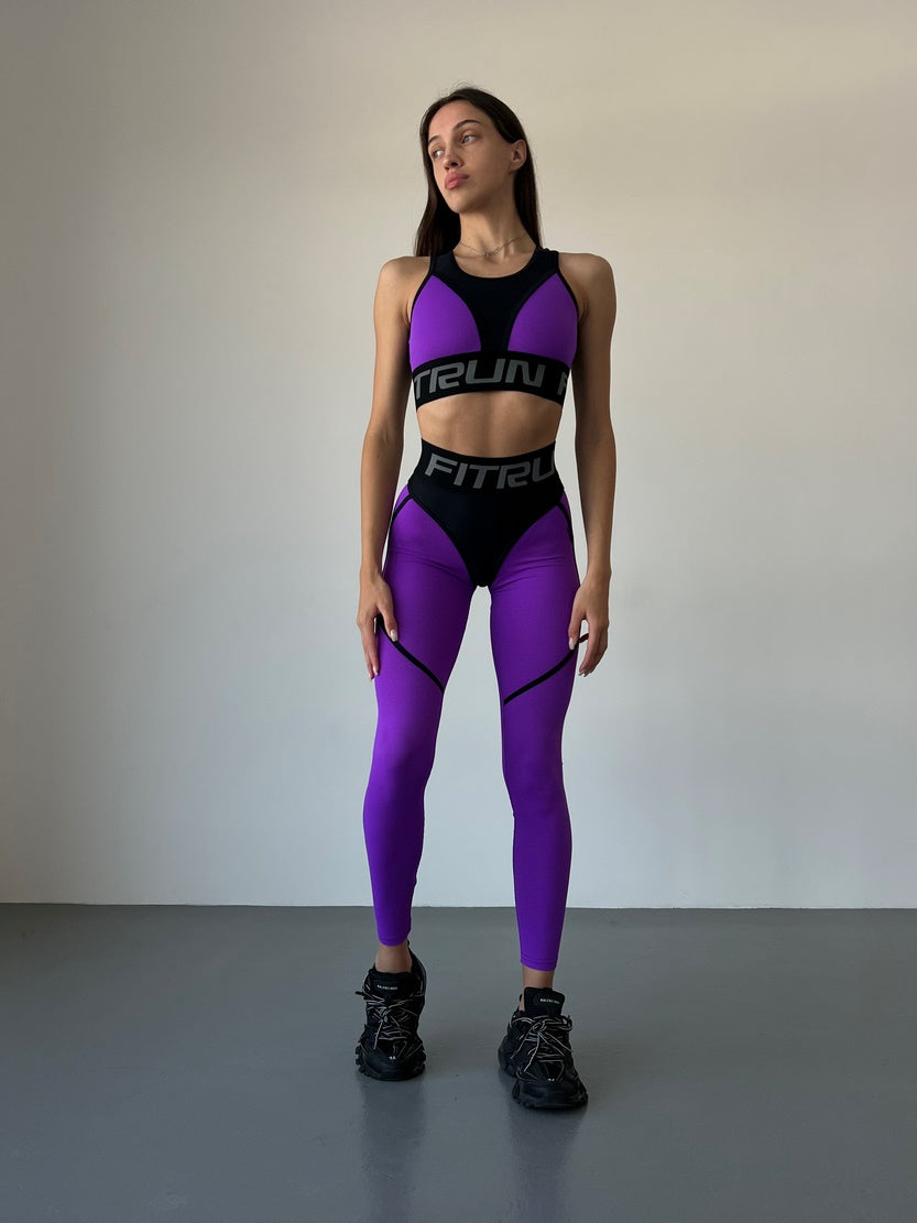 Легінси FITRUN Leggings Super Nuts "Purple Relief"