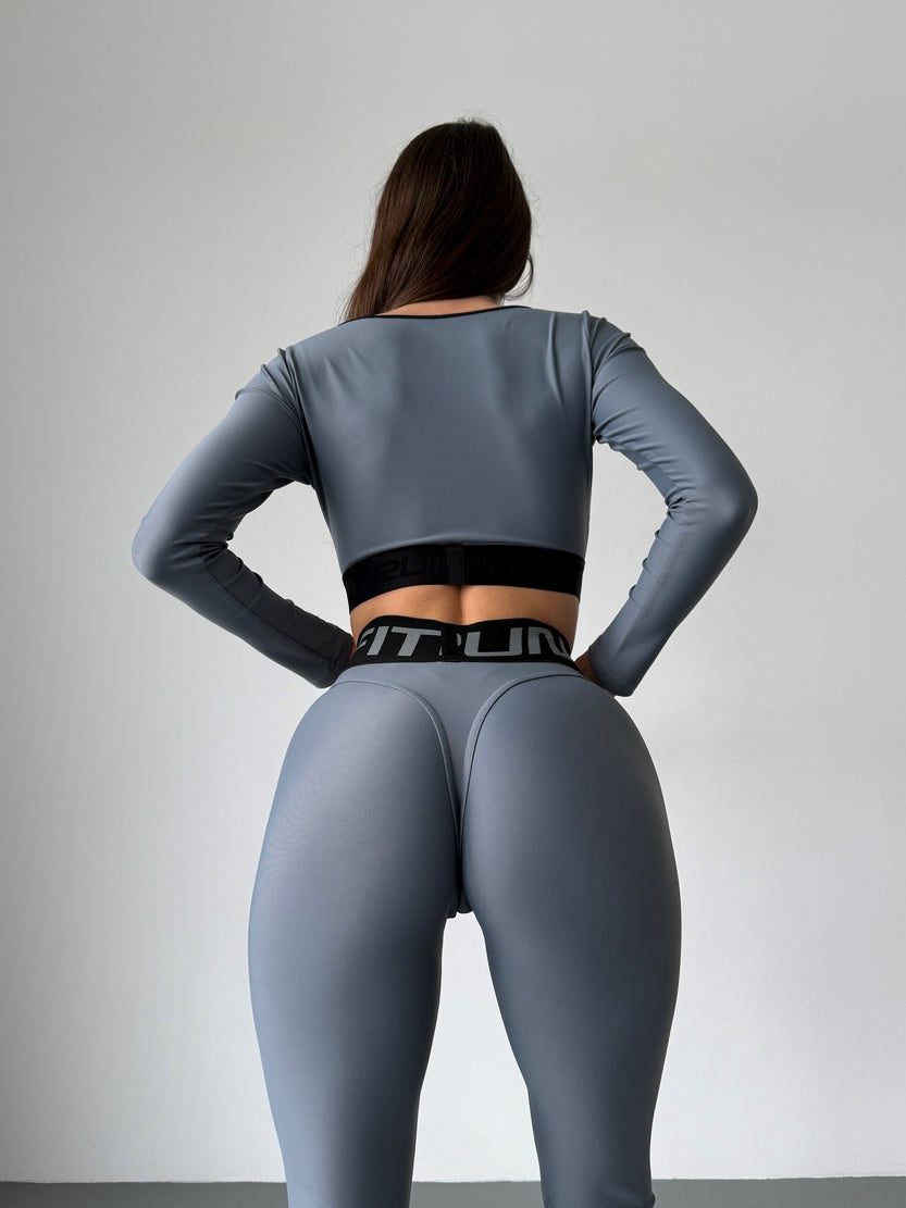 Shortened Rashguard FITRUN Rashguard Bliss "Silver"