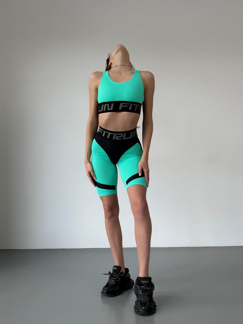 Cycling Short FITRUN Cycling Super Nuts Push-Up "Mint Relief"