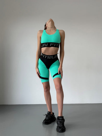 Cycling Short FITRUN Cycling Super Nuts Push-Up "Mint Relief"