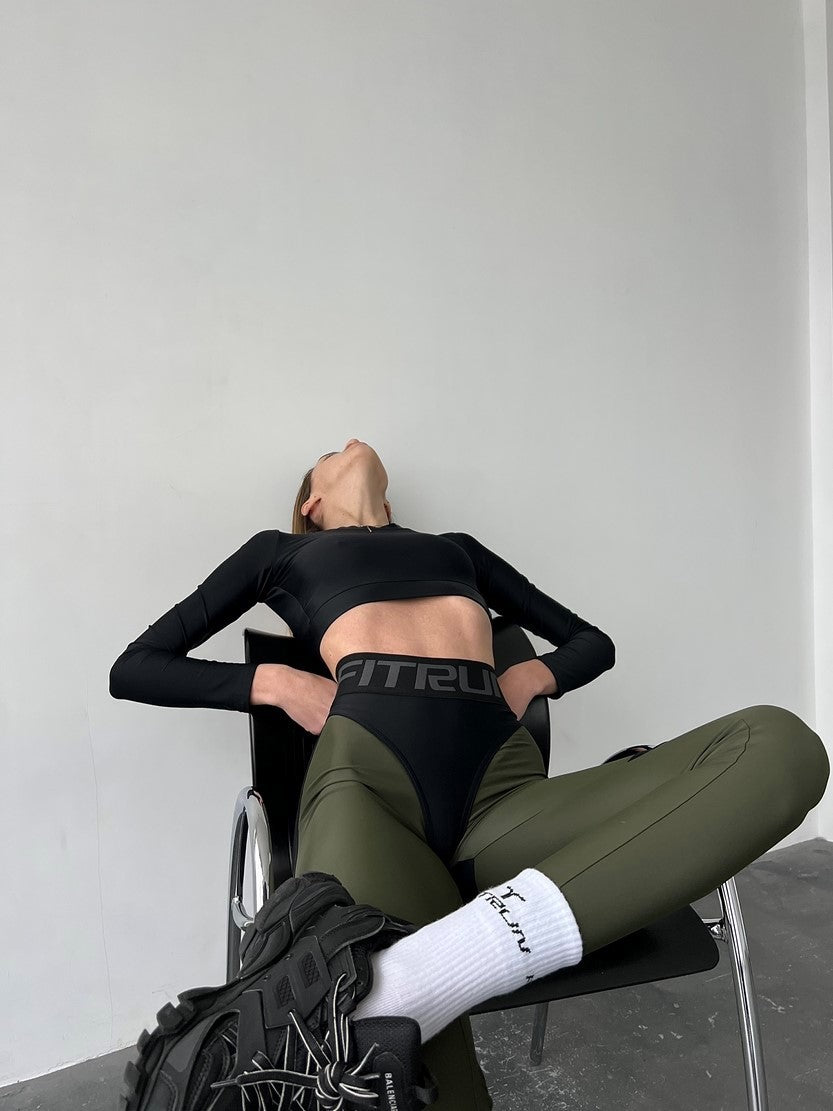 Легінси FITRUN Leggings Super Nuts Push-Up "Khaki"