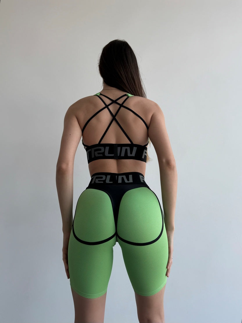 Cycling Short FITRUN Cycling Super Nuts "Avocado Relief"