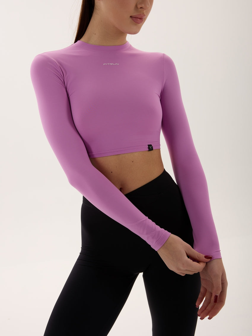 FITRUN Long Sleeve SKIN BASE "Fuchsia VE"