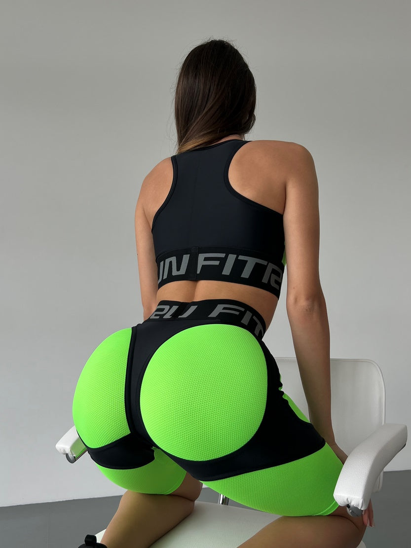 Sports Top FITRUN Top "Neon Green Relief"