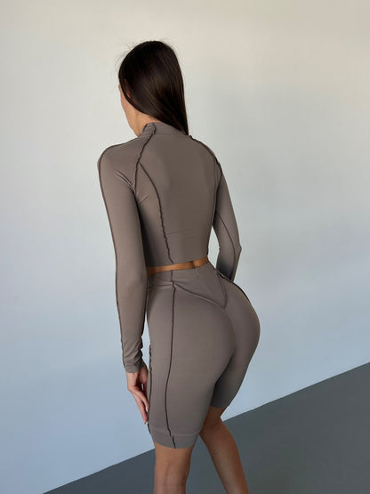 Shortened Rashguard FITRUN Rashguard Versa "Sand VE"
