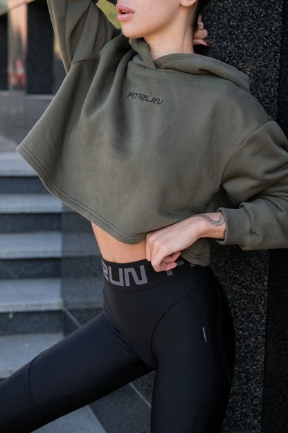 Hoodies FITRUN Hoodie Midi "Khaki"