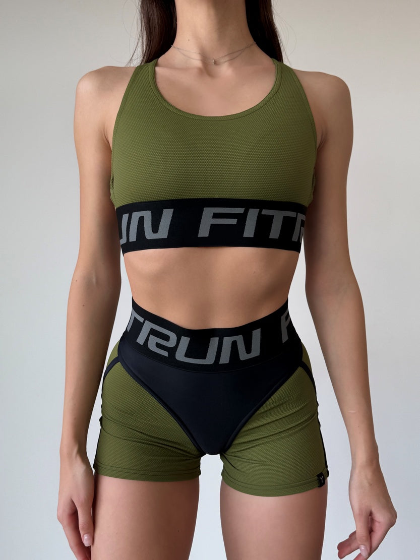 Shorts FITRUN Shorts Super Nuts "Khaki Relief"