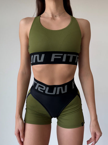 Shorts FITRUN Shorts Super Nuts "Khaki Relief"
