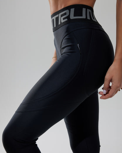 Leggings FITRUN Leggings Super Nuts Push-Up "Total Black"