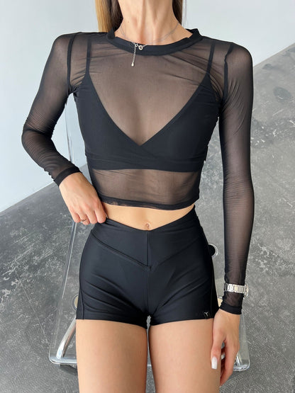 Shorts FITRUN Shorts Motion "Total Black"