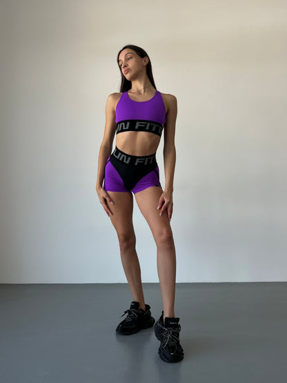 Shorts FITRUN Shorts Super Nuts "Purple Relief"