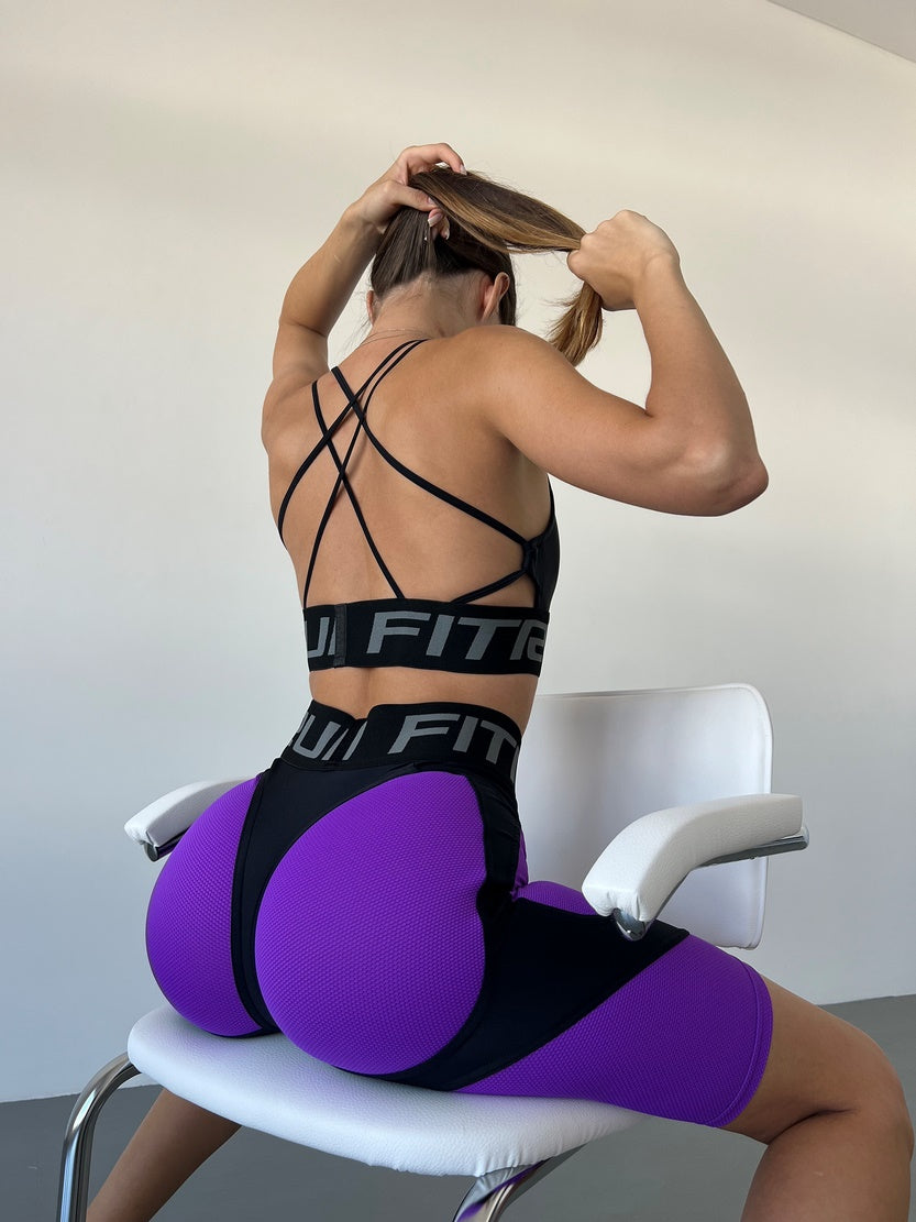 Велосипедки FITRUN  Cycling Super Nuts Push-Up "Purple Relief"