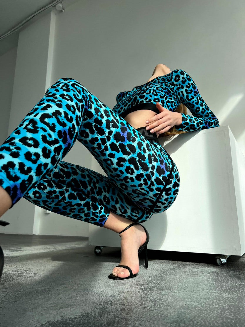 FITRUN Long Sleeve Midi "Leo Blue"