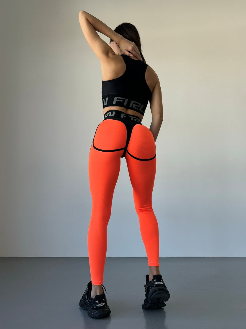 Leggings FITRUN Leggings Super Nuts "Orange Relief"