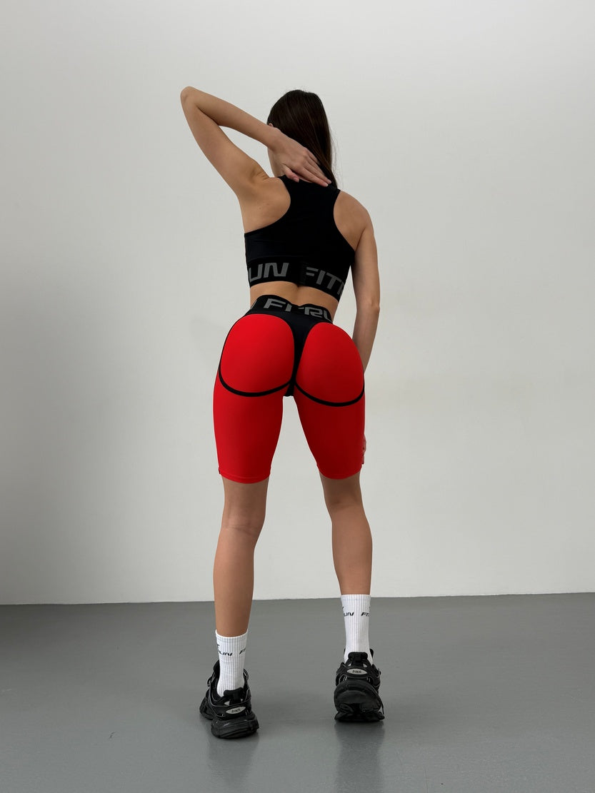 Cycling Short FITRUN Cycling Super Nuts "Red"