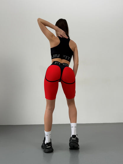 Cycling Short FITRUN Cycling Super Nuts "Red"