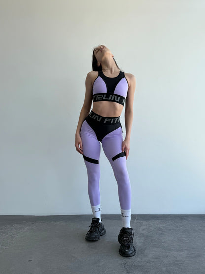 Leggings FITRUN Leggings Super Nuts Push-Up "Lilac Relief"