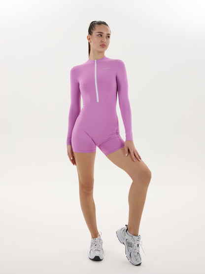 Jumpsuit FITRUN SKIN ZIP Short "Fuchsia VE"