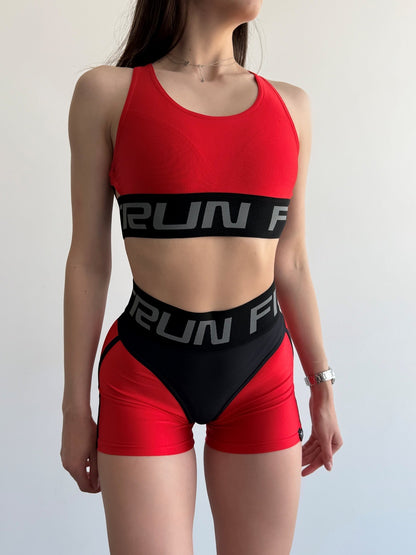 Шорти FITRUN Shorts Super Nuts "Shine Bordo"