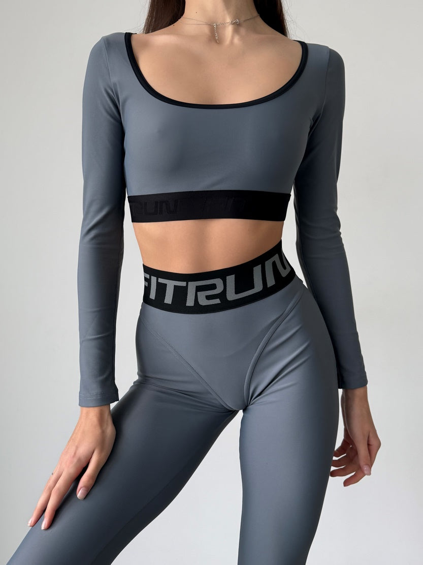 Leggings FITRUN Leggings Sculpt "Total Silver"