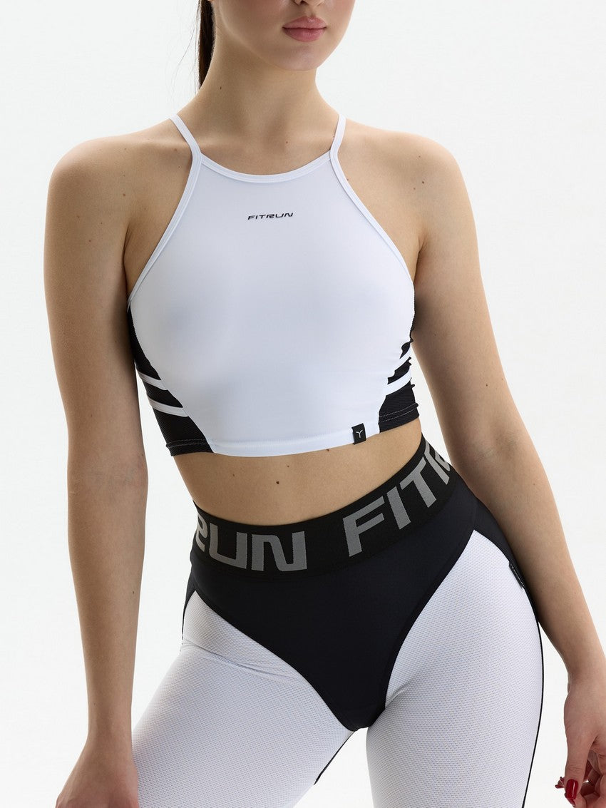 Sports Top FITRUN Crop Top "White"