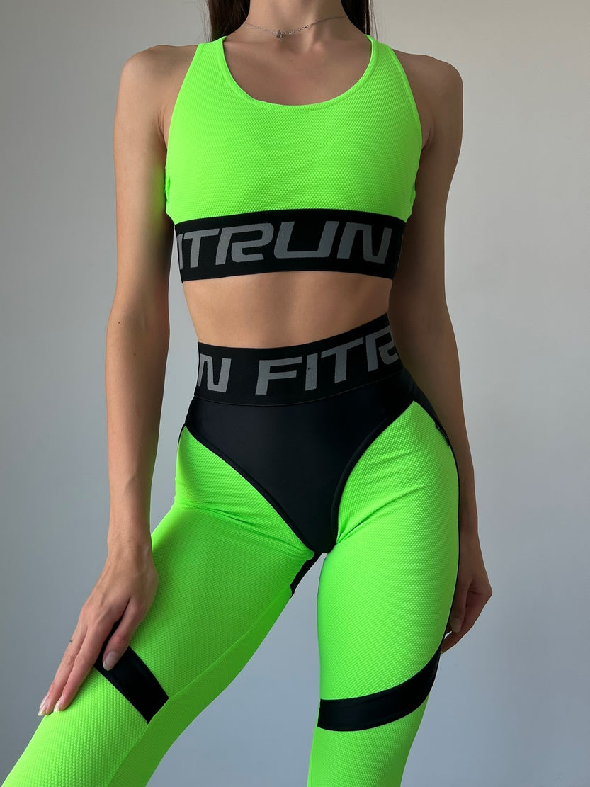 Sports Top FITRUN Top X "Neon Green Relief"