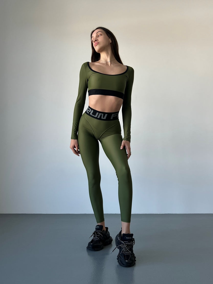 Легінси FITRUN Leggings Sculpt "Total Khaki"