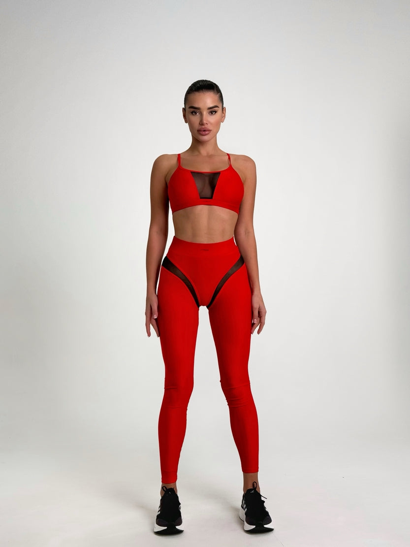 Leggings FITRUN Leggings SPIDER EVA "Red"