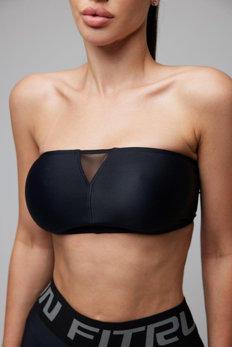 Спортивний Топ FITRUN Top Bandeau SPIDER "Total Black"