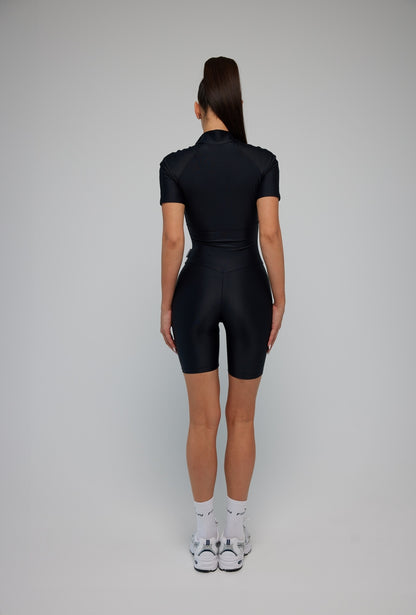 Jumpsuit FITRUN Jumpsuit Base Short "Total Black"