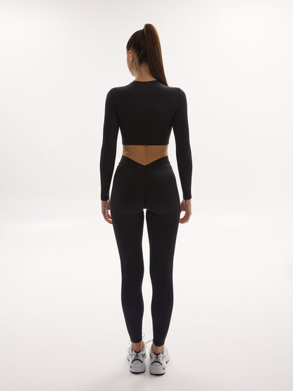 FITRUN Long Sleeve SKIN BASE "Black VE"
