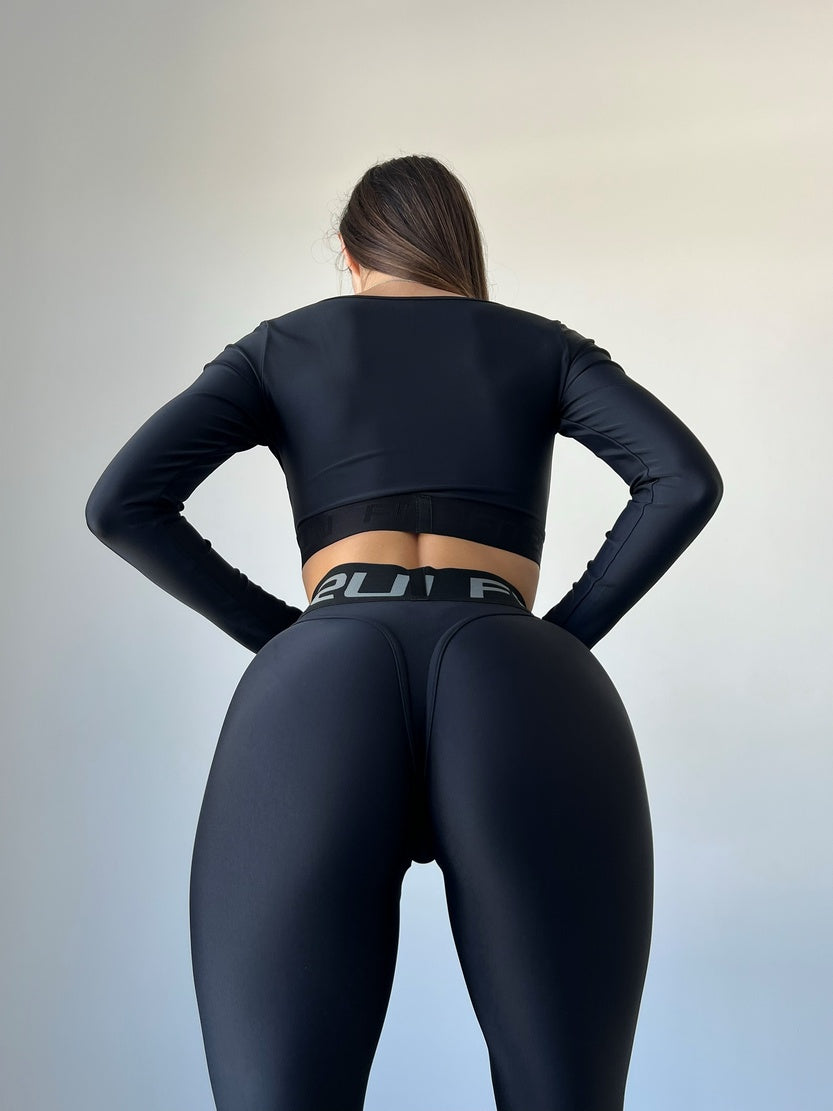Leggings FITRUN Leggings Sculpt "Total Black"