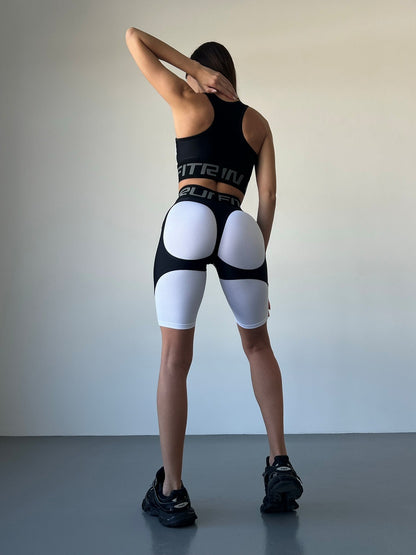 Cycling Short FITRUN Cycling Super Nuts Push-Up "White Relief"