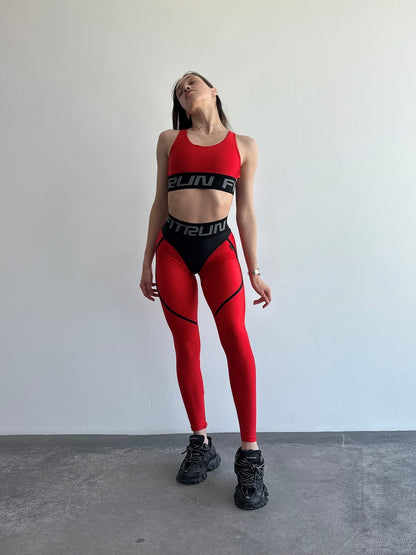 Легінси FITRUN  Leggings Super Nuts "Shine Bordo"