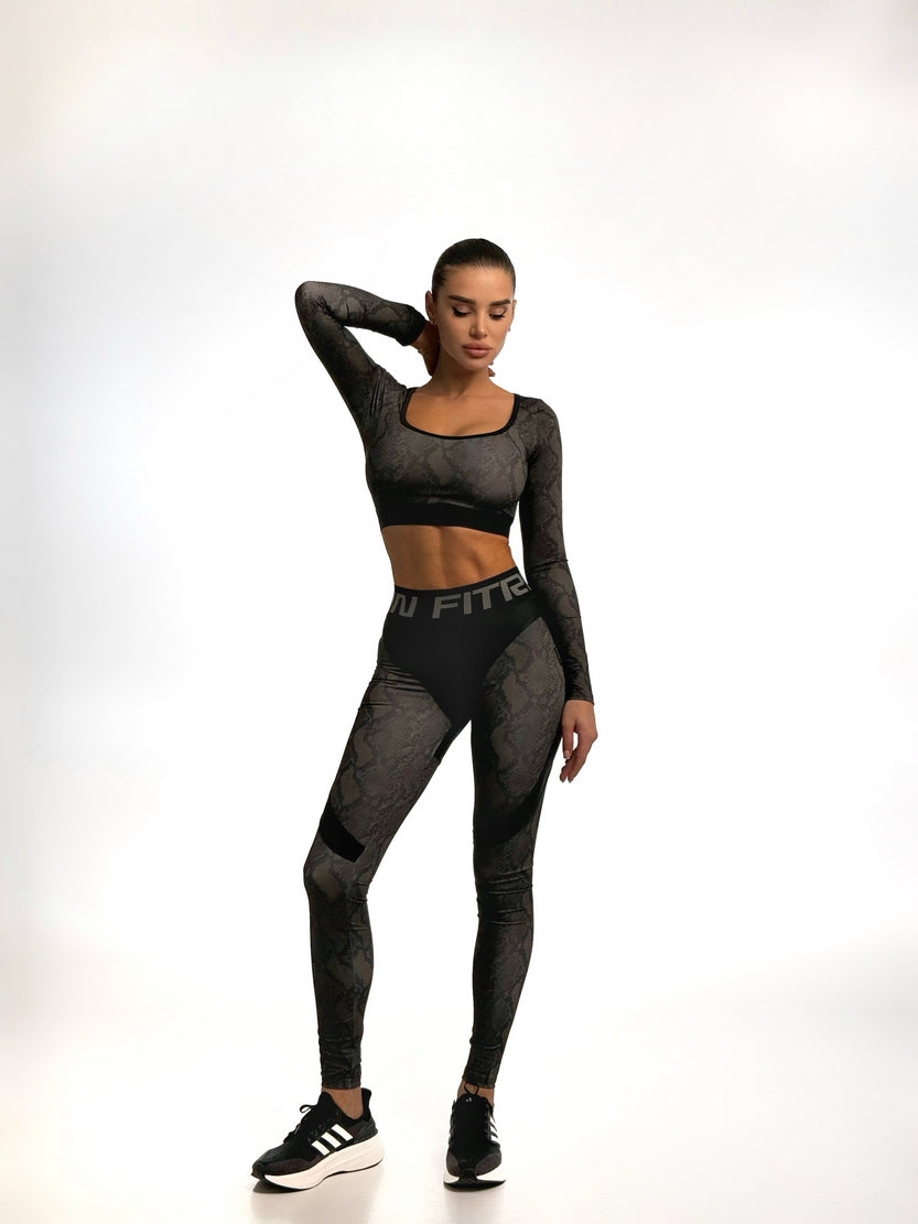 Shortened Rashguard FITRUN Rashguard Bliss "Black Python"