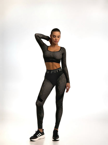 Shortened Rashguard FITRUN Rashguard Bliss "Black Python"