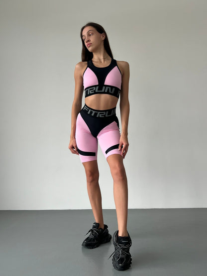 Cycling Short FITRUN Cycling Super Nuts Push-Up "Flamingo Relief"